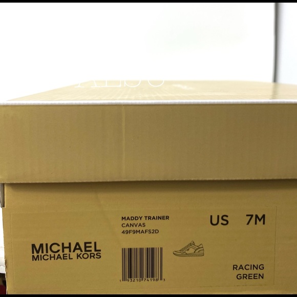 ๐SALE๐ Michael Kors Maddy Trainer Canvas Racing Green Women Size 7 49F9MAFS2D - Picture 10 of 10
